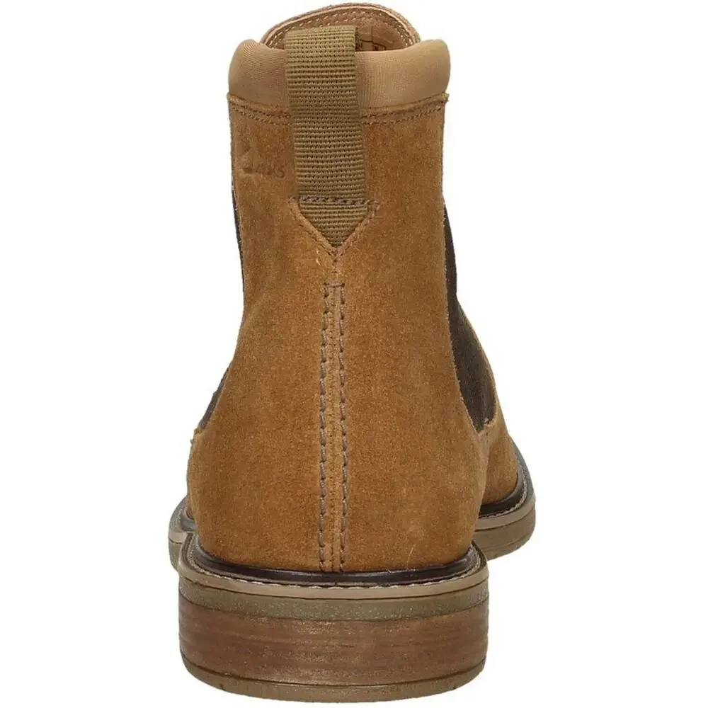 Clarks Men's Clarkdale Hall boot Shoes Cognac Suede Size 8 M